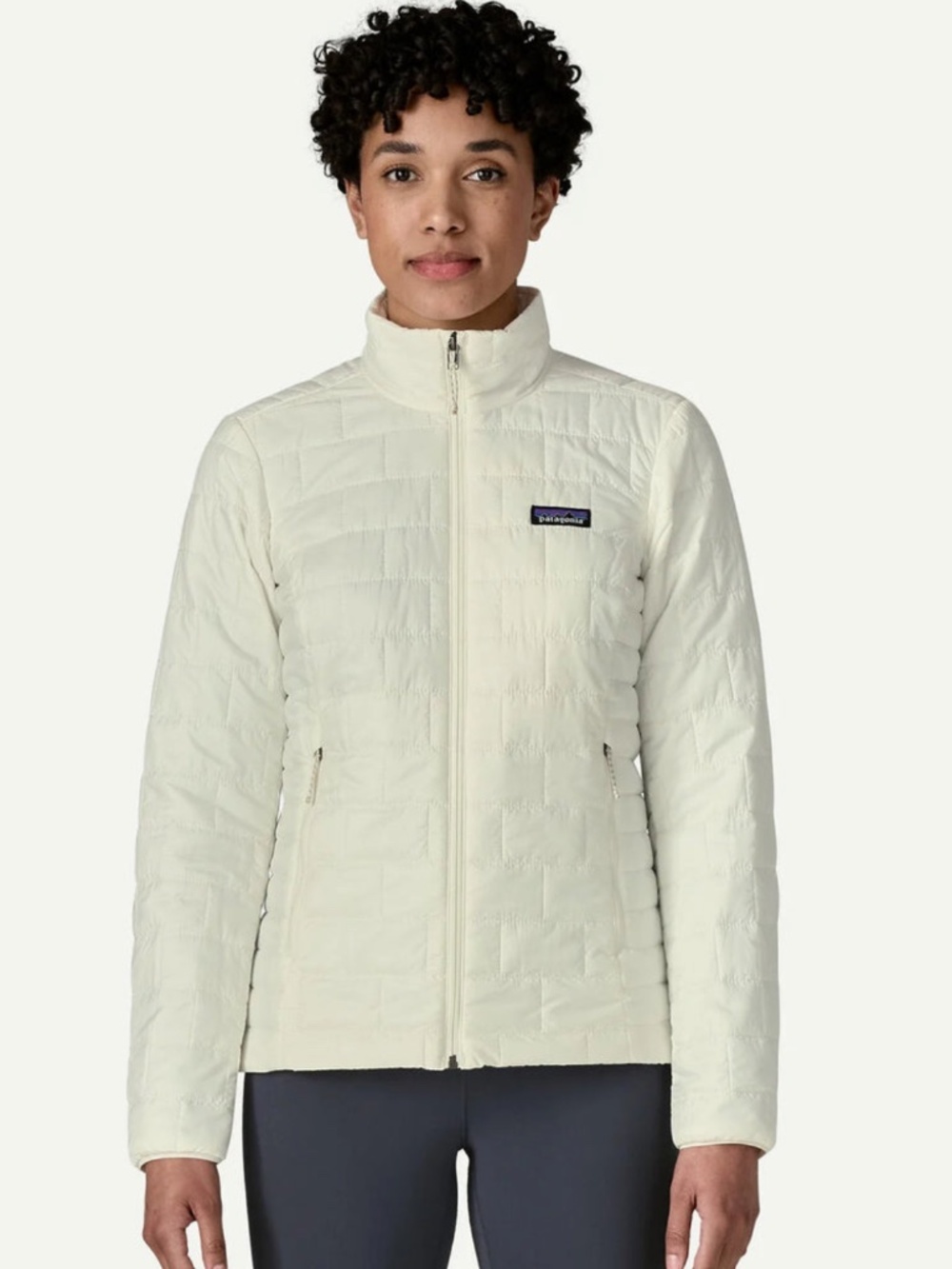 Patagonia “Nano Puff” Lightweight Insulated Jacket in White, M